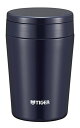 タイガー 魔法瓶 真空 断熱 スープ ジャー 380ml 保温 弁当箱 広口 まる底 インディゴブルー MCL-B038-AI Tig 送料無料