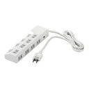 BUFFALO 電源タップ 8個口 個別スイッチ4個付 1.5m ホワイト BSTAPSD2815WH 送料無料