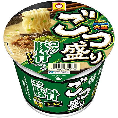 ・ 115グラム (x 12) ・・PatternName:コク豚骨ラーメン・内容量:115g×12個・パッケージ重量: 4.67 pounds・サイズ: 115グラム (x 12)"商品紹介 「ごつ盛り」シリーズは、お求め安い価格で、手軽に美味しく、食べ応えのあるカップ麺を味わう事が出来ます。麺は滑らかで歯切れが良く、弾力のあるものを使用しております。麺重量は90g、3分戻しの麺です。スープはポークエキスをベースにした、まろやかでコクのある豚骨スープです。別添で、胡麻油と豚骨風味のオイルを付けました。具材はごま、味付鶏挽肉、フライドガーリック、きくらげ、ねぎを採用しております。胡麻の香りが利いた大盛り豚骨ラーメンです。 原材料・成分 原材料：油揚げめん(小麦粉、植物油脂、食塩、香辛料、粉末野菜、卵白)、ポークエキス、豚脂、ごま、食塩、味付鶏挽肉、醤油、粉乳、フライドガーリック、植物油、香辛料、きくらげ、たん白加水分解物、ねぎ、加工でん粉、調味料(アミノ酸等)、炭酸カルシウム、増粘多糖類、かんすい、レシチン、カラメル色素、酸化防止剤(ビタミンE)、クチナシ色素、香料、ビタミンB2、ビタミンB1、(原材料の一部に乳成分、ゼラチンを含む)　標準栄養成分表：1食(115g)あたり　エネルギー 538kcal、たんぱく質 12.8g、脂質 27.1g、炭水化物 60.8g、ナトリウム：2.8g(めん・かやく0.8g、スープ2.0g)、ビタミンB1 0.32mg、ビタミンB2 0.35mg、カルシウム 271mg、食塩相当量 7.1g※配送に関しての重要事項※・ギフト梱包、のし等は不可となります。・お客様都合で商品発送作業以降のキャンセル不可となります。・弊社提携先倉庫からの発送商品は配送システムを一元管理しており、輸送箱に異なるサイトのロゴが記載されている場合がございます。その為、配送間違いと思われる場合もございますがお受け取りいただきます様お願い致します。※不在時の場合も同様の不在連絡票（再配達）となります。・領収書の発行はシステム上ご注文履歴からお客様ご自身での発行となります。※その他重要事項※商品はメーカーリニューアルが行われた場合、順次パッケージ変更品等でのお届けとなります。商品画像が旧パッケージ等の場合がございますがご了承頂きますようお願い申し上げます。