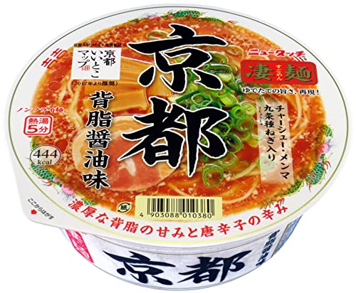 ニュータッチ 凄麺京都 背脂醤油味 124g×12個 　送料無料