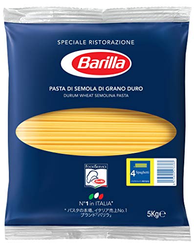 ・ 5キログラム (x 1) ・・FlavorName:Barilla・原材料:デュラム小麦粉・内容量:5kg・商品サイズ(高さx奥行x幅):35cm×5cm×32cm・*メーカーの都合等により、商品型番とサイト上の表記が異なる場合がございます。予めご了承ください。・ブラント名: Barilla(バリラ)"商品紹介 Barilla(バリラ)は本場イタリアだけでなく、ヨーロッパ各地やアメリカで最も支持されているパスタブランドです。 バリラパスタの特徴は「アルデンテの食感が長く続く」ことです。そして徹底された品質管理と独自の乾燥方法、つるつるとした表面を作り出すテフロンダイス製法により、安定したブレの無い品質を実現し、どなたでも失敗無く本格的なアルデンテパスタをお楽しみいただけます。 No.3(1.4mm)はやや細麺タイプのスパゲッティ。オイル系のソースや冷製パスタにもよく合います。 ※本製品は、イタリア売上No.1パスタメーカーのバリラ社が日本市場向けに厳しく設定された品質基準に沿って製造した正規輸入品です。 その厳しい品質管理を受けた、バリラのパスタは、日本の素晴らしいシェフやパスタを愛するお客様から特別なイタリア産パスタとして高い評価を頂いています。 バリラでイタリアングルメを感じましょう。 バリラパスタ、バリラパスタソース、バリラスパゲッティ、バリラペンネ、バリラフジッリ、バリララザニエ、バリラショートパスタ、バリラロングパスタ、バリラペーストジェノベーゼ、 バリラアラビアータ、バリラバジルのトマトソース、バリラポモドーロ、バリラナポレターナ、バリラのフルレンジパスタをお楽しみ下さい。 着色料、香料、保存料不使用 原材料・成分 原材料:デユラム小麦のセモリナ 使用方法 ゆで時間 7分 ご注意（免責）＞必ずお読みください 5kgバルク 業務用商材はすべて(No.3、4、5、7)共通包材を使用しております。正面のシールに記載されている数字で判別可能です。開封後は、吸湿、虫害などを防ぐため、袋口を閉めてください。細かい斑点は原料のデュラムセモリナの特徴です。品質には問題ありません。本品製造ラインでは卵を含む製品を製造しております。※配送に関しての重要事項※・ギフト梱包、のし等は不可となります。・お客様都合で商品発送作業以降のキャンセル不可となります。・弊社提携先倉庫からの発送商品は配送システムを一元管理しており、輸送箱に異なるサイトのロゴが記載されている場合がございます。その為、配送間違いと思われる場合もございますがお受け取りいただきます様お願い致します。※不在時の場合も同様の不在連絡票（再配達）となります。・領収書の発行はシステム上ご注文履歴からお客様ご自身での発行となります。※その他重要事項※商品はメーカーリニューアルが行われた場合、順次パッケージ変更品等でのお届けとなります。商品画像が旧パッケージ等の場合がございますがご了承頂きますようお願い申し上げます。