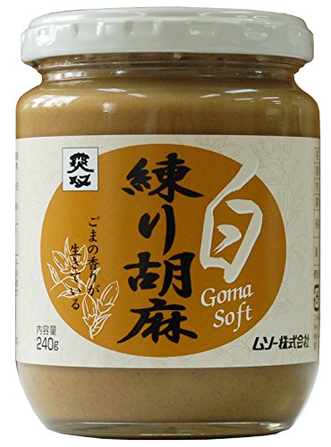 ・ 240グラム (x 1) ・原材料:白胡麻・商品サイズ(高さx奥行x幅):65.0mmx90.0mmx65.0mm・ブラント名: ムソー・メーカー名: ムソー・原産国名: 日本商品紹介 創業昭和44年で、大阪のマクロビオティック専門メーカーであるムソーのオリジナル商品です。軽く炒り上げた白胡麻を、皮を剥かずにすり潰しペースト状にしました。 苦味が出ないよう、軽く炒り上げた白胡麻を、粒子の細かいクリーム状にしました。 白ごまの香りが生きています。 ペースト状ですので、和え物やごまだれ等が手軽に作れます。・原材料・成分 白ごま（ボリビア産）※配送に関しての重要事項※・ギフト梱包、のし等は不可となります。・お客様都合で商品発送作業以降のキャンセル不可となります。・弊社提携先倉庫からの発送商品は配送システムを一元管理しており、輸送箱に異なるサイトのロゴが記載されている場合がございます。その為、配送間違いと思われる場合もございますがお受け取りいただきます様お願い致します。※不在時の場合も同様の不在連絡票（再配達）となります。・領収書の発行はシステム上ご注文履歴からお客様ご自身での発行となります。※その他重要事項※商品はメーカーリニューアルが行われた場合、順次パッケージ変更品等でのお届けとなります。商品画像が旧パッケージ等の場合がございますがご了承頂きますようお願い申し上げます。