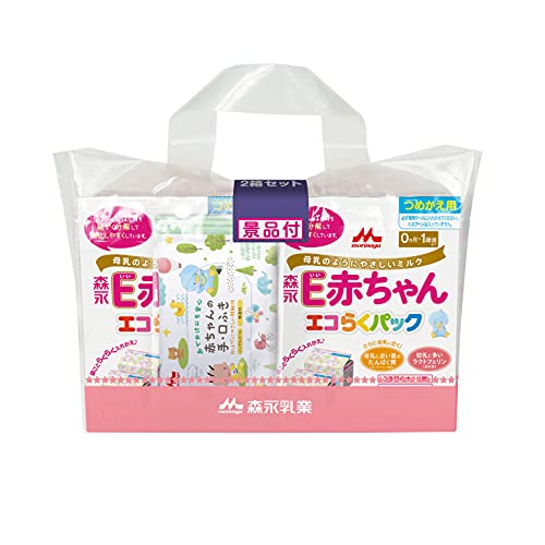 森永 E赤ちゃん エコらくパック つめかえ用 1600g(400g×2袋×2箱) 景品付き【入れかえタイプの粉ミルク】[新生児 赤ちゃ 送料無料