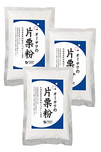 ・ 300グラム (x 3) ・北海道産馬鈴薯でん粉100％・北海道斜里岳から流れる清涼な水で晒した・から揚げや、あんかけなどに・内容量 300g　3個商品の説明 オーサワの片栗粉 300g×2個は、北海道で契約栽培した馬鈴薯じゃがいもだけでつくったでんぷん粉100％で仕上げた片栗粉。北海道斜里岳から流れる清涼な水で晒すことで片栗粉特有のくさみがなく、素材の旨味を活かす「あんかけ」「から揚げ」、お料理のとろみづけなどにおススメです。有機で安心・安全な片栗粉をみなさまの日々の健康づくり、大切な方の健康維持にお役立ていただけます。みなさまからのたくさんのご注文をこころよりお待ちしております。ご注文はおはやめに！ 原材料・成分 オーサワの片栗粉 300g×2個は、原材料：馬鈴薯でん粉（北海道産） 使用方法 オーサワの片栗粉 300g×2個は、北海道で契約栽培した馬鈴薯じゃがいもだけでつくったでんぷん粉100％で仕上げた片栗粉。北海道斜里岳から流れる清涼な水で晒すことで片栗粉特有のくさみがなく、素材の旨味を活かす「あんかけ」「から揚げ」、お料理のとろみづけなどにおススメ。有機で安心・安全な片栗粉です。※配送に関しての重要事項※・ギフト梱包、のし等は不可となります。・お客様都合で商品発送作業以降のキャンセル不可となります。・弊社提携先倉庫からの発送商品は配送システムを一元管理しており、輸送箱に異なるサイトのロゴが記載されている場合がございます。その為、配送間違いと思われる場合もございますがお受け取りいただきます様お願い致します。※不在時の場合も同様の不在連絡票（再配達）となります。・領収書の発行はシステム上ご注文履歴からお客様ご自身での発行となります。※その他重要事項※商品はメーカーリニューアルが行われた場合、順次パッケージ変更品等でのお届けとなります。商品画像が旧パッケージ等の場合がございますがご了承頂きますようお願い申し上げます。