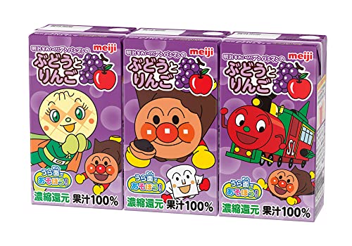 明治それいけ! アンパンマンのぶどうとりんご 125ml [紙パック 飲料 常温保存]×36本 　送料無料