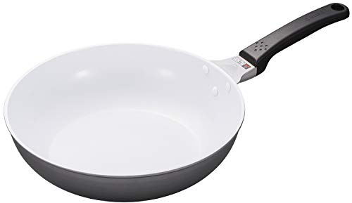 京セラ 炒め鍋 フライパン 深型 28cm IH 対応 フッ素 不使用 セラミック 加工 焦げ付きにくい 油使用 中火以下 セラブリッ 　送料無料