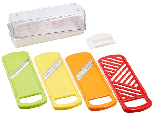 和平フレイズ 日本製 スライサーセット スライサー 千切り つま切 おろし 安全ホルダー 収納ケース付 ビタミンアイランド ME-72 送料無料