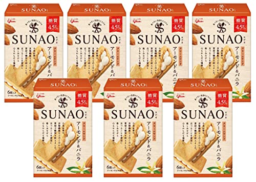 江崎グリコ SUNAO スナオ クリームサンド (1枚あたり糖質4.5g)×7箱 　送料無料