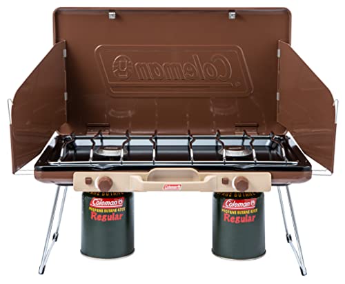 コールマン(Coleman) グリル パワーハウスLPツーバーナーストーブII バターナッツ キャリーハンドル付 ハイパワー 2000 送料無料