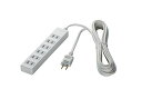 バッファロー BUFFALO 2ピン電源タップ 6個口 雷サージガード 2m ホワイト BSTAPSG2620WH 送料無料