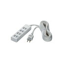 バッファロー BUFFALO 2ピン電源タップ 4個口 雷サージガード 1m ホワイト BSTAPSG2410WH 送料無料