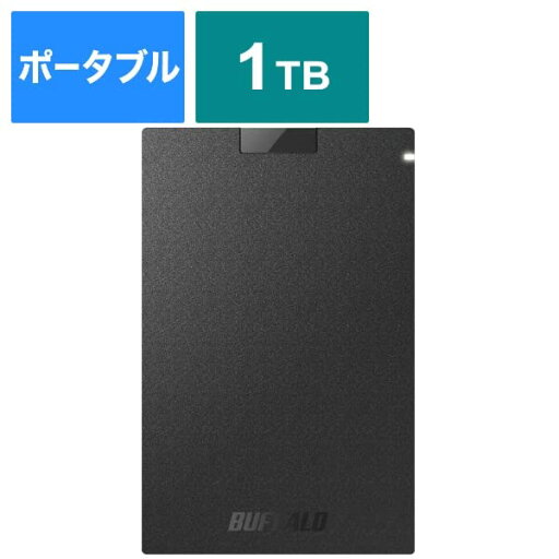 バッファロー SSD-PG1.0U3-BC USB3.2(Gen1) ポータブルSSD Type-A 1.0TB ブラック 送料無料 バッファロー SSD-PG1.0U3-BC USB3.2(Gen1) ポータブルSSD Type-A 1.0TB ブラック 送料無料