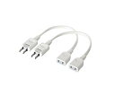 バッファロー BUFFALO 電源延長ケーブル 2本セット ホワイト BSTAPEX02WHX2 送料無料