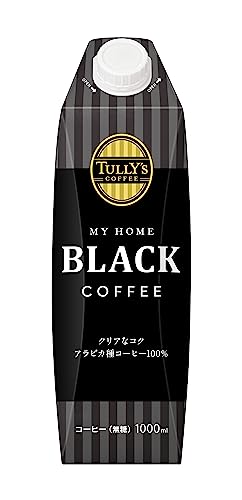 タリーズコーヒー ブラック キャップ付き 紙パック 1L×6本 MY HOME (マイホーム) 送料無料
