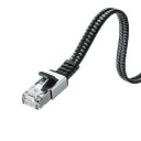 サンワサプライ LANケーブル CAT6A メッシュフラット メタルコネクタ 10Gbps/500MHz ギガビット イーサネットケー 送料無料
