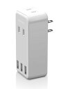 エレコム 電源タップ USBタップ 2.4A (USBポート×3 コンセント×2) 直挿し ホワイト ECT-03WH 送料無料