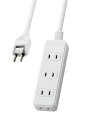 エレコム 電源タップ 雷ガード スウィングプラグ 4個口 1m ホワイト T-KS02-2410WH 送料無料