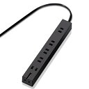 エレコム 電源タップ マグネット 強力 1m 6個口(内3ピン1) ブラック T-KM01-2610BK 送料無料