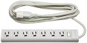 エレコム 電源タップ 雷ガード 一括スイッチ マグネット付 抜け止めコンセント 3ピン-2ピン変換アダプタ付属 7個口 3ピン 5.0 送料無料