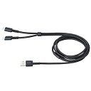 セイワ(SEIWA) 車内用品 USBケーブル Y字 Type A to Type C+Type C 2股 2台同時 D606 Xpe 送料無料