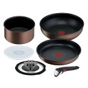 ティファール T-fal インジニオ・ネオ IHメイプルブラウン セット6 L77390 フライパン6点セット IH ガス火対応 送料無料
