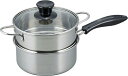 和平フレイズ 片手鍋 二段蒸し器 18cm IH対応 ステンレス 鍋屋大作 NR-7732 送料無料