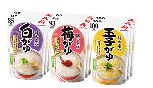 味の素 おかゆ 3種×3個セット 白がゆ3個、梅がゆ3個、玉子がゆ3個 レトルト レンジ調理 非常食 備蓄 送料無料