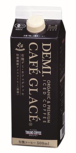 タカノコーヒー 有機デミ・カフェグラッセ無糖 送料無料