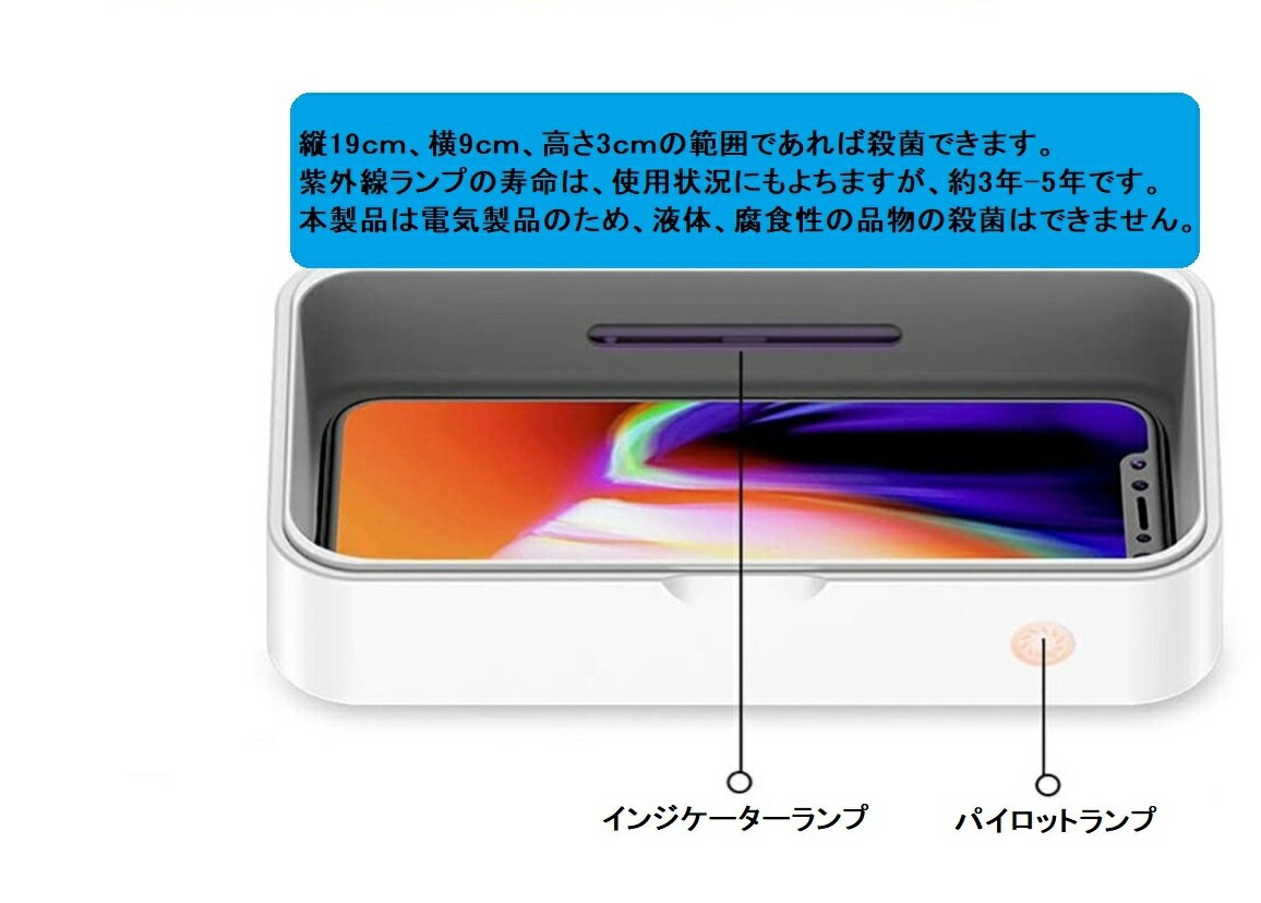 Taskarl UV殺菌ボックス 99%ウイルス消滅 UV除菌器 殺菌 滅菌ボックス マスク スマホ メガネ 時計など ウイルス除去【日本語説明書】