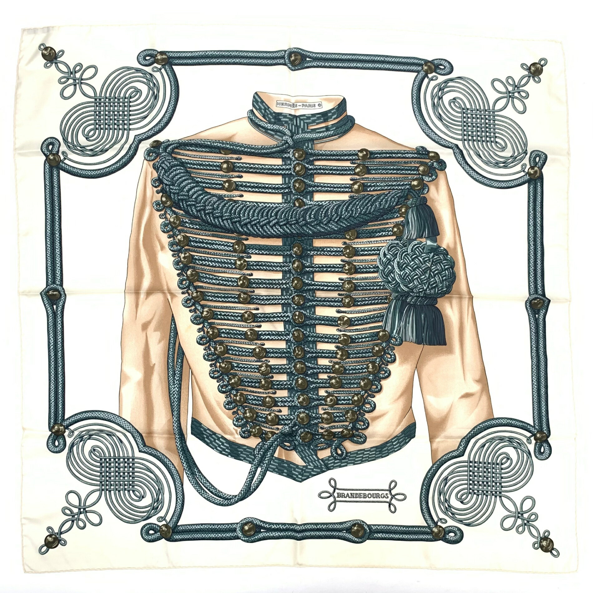 エルメス ツイリー ブランデンブルク Brandenbourg ブルー系 楽天市場】HERMES エルメス ツイリー “BRANDEBOURGS” シルク