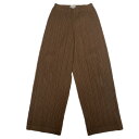 極美品 PLEATSPLEASE プリーツプリーズ ISSEY MIYAKE イッセイミヤケ ワイド パンツ ブラウン PP21-JF405 サイズ0