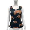 美品 PLEATSPLEASE プリーツプリーズ ISSEY MIYAKE イッセイミヤケ タンクトップ エレファント 象 ブラック PP94-JK550 サイ...