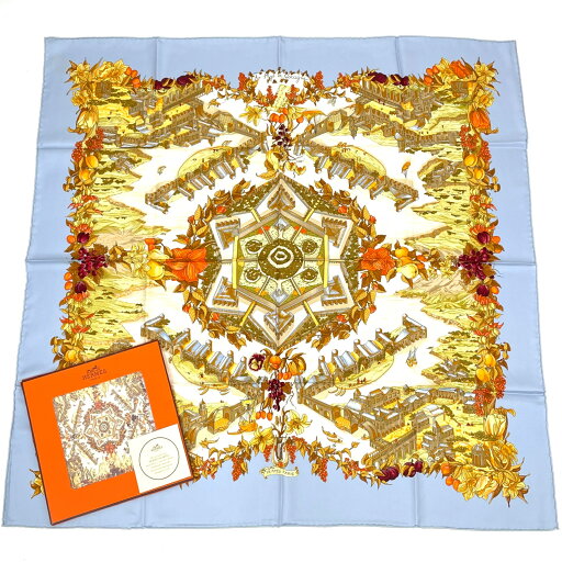 新品同様 HERMES エルメス スカーフ カレ90 シルク Au Pays de Cocagne 楽園にて マルチカラー 箱付き 新品同様 HERMES エルメス スカーフ カレ90 シルク Au Pays de Cocagne 楽園にて マルチカラー 箱付き