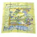 極美品 HERMES エルメス カレ90 シルク スカーフ 画家の宝箱 モンテカルロ Monte Carlo カジノ アルベール公 50歳記念 モナコ限定 グリ...