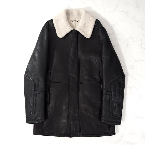 美品 ルイヴィトン Louis Vuitton ナッパレザー ムートン コート ブラック 50 正規品 メンズ 美品 ルイヴィトン Louis Vuitton ナッパレザー ムートン コート ブラック 50 正規品 メンズ