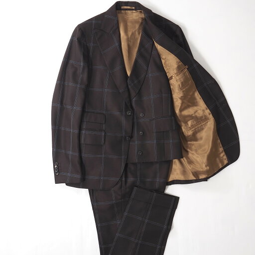 極美品 ガブリエレパジーニ Gabriele Pasini イタリア製 3ピース スーツ セットアップ 46 ブラウン メンズ 正規品 極美品 ガブリエレパジーニ Gabriele Pasini イタリア製 3ピース スーツ セットアップ 46 ブラウン メンズ 正規品