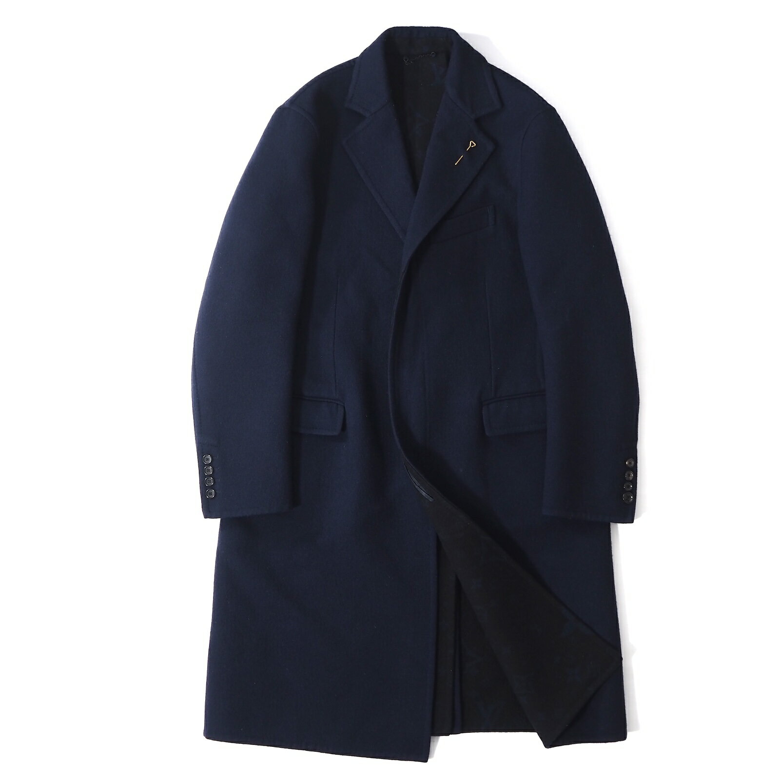 ルイヴィトン Louis Vuitton 20AW ステープルズエディション ダブルフェイス モノグラム チェスターコート ネイビー 50 正規品 メンズ