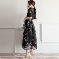 パーティードレスミモレ丈花嫁ウェディングドレス結婚式ワンピース体型カバーAライン大きいサイズ透け感パーティードレス披露宴/入学式/七五三/発表会/二次会