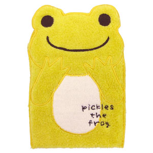 【pickles the frog】 かえるのピクルスプラスピクルス ダイカットタオルポーチ（サニーYE）【楽ギフ_包装】【無料_ラッピング】【5250円以上で送料無料】§§