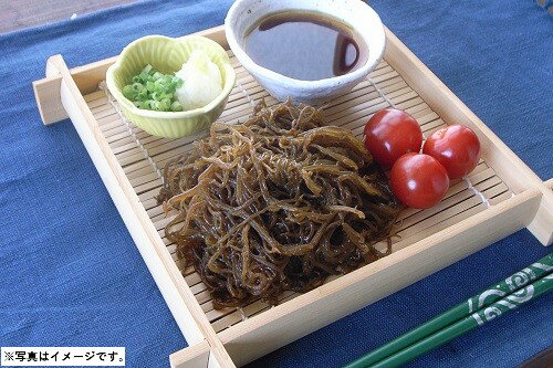 【新潟】 配送料込 D247 塩蔵もずくと雪藻麺セット(*)