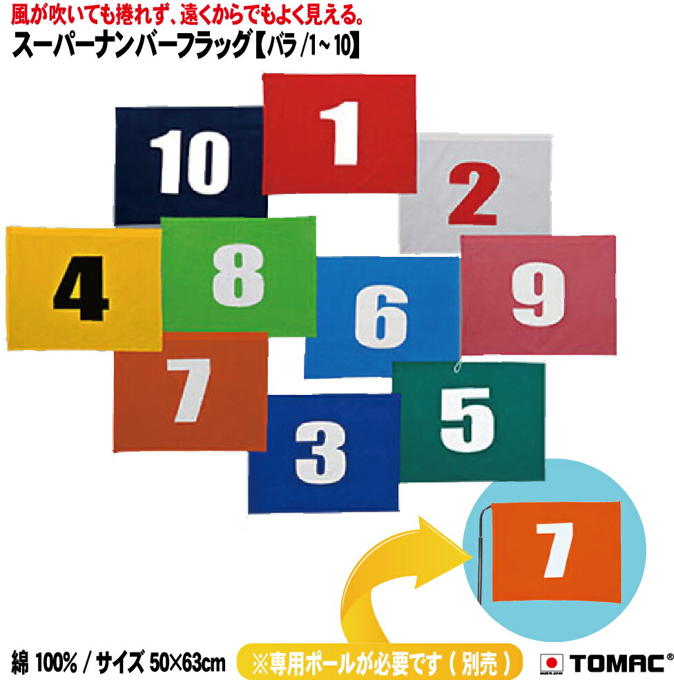 Rakuten - TOMAC/トマック 綿100％ 50×63CM SN-Bスーパーナンバーフラッグ　バラ 信号旗 サイン旗 体育祭 運動会 学園祭 文化祭 イベント 応援 小道具整理ご案内 交通整理