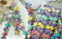 マルチ色 花 ブレード 最大幅16mm 単位90cm