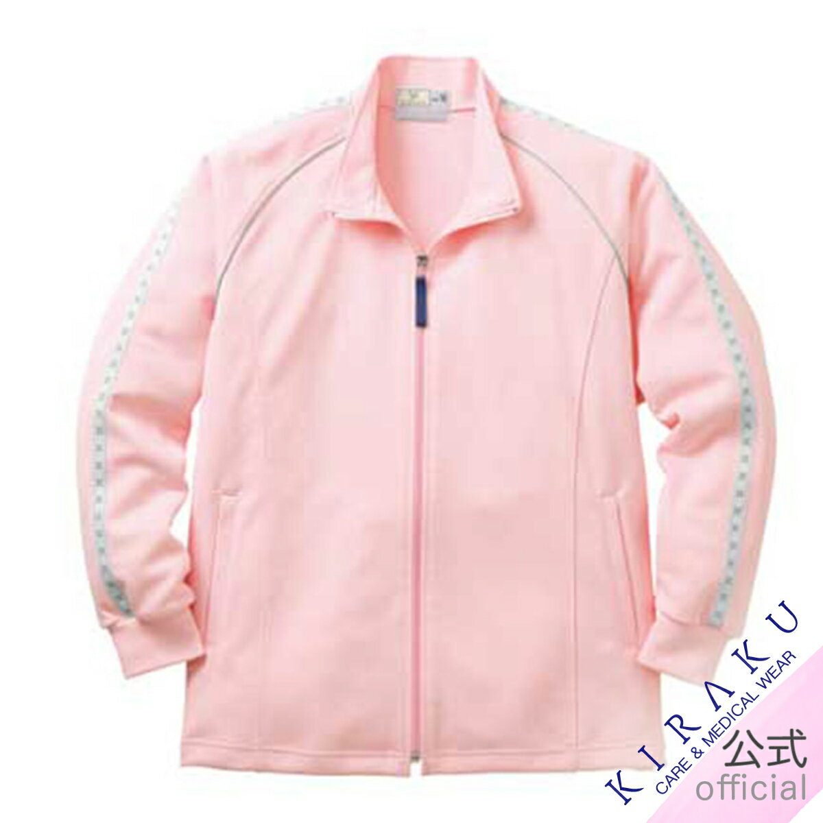 【 キラク公式 】 ケアワークシャツ 男女兼用 メンズ レディース 制菌 加工で清潔キープ 小花柄のライン付 介護 医療 保育 教員 工業洗濯 乾燥機でも縮みにくい 軽量 ユニフォーム 制服 白衣 キラク KIRAKU トンボ cr136