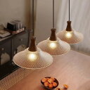 ペンダントライト おしゃれ ガラス 木 レトロ 1灯 吊下げ灯 天井照明 間接照明 北欧 LED電球 洋風 キッチン 照明器具 トイレ 階段 引掛シーリング ダクトレール 電気 モダン シンプル リビング ダイニング インテリア照明 食卓 和室 癒やし 省エネ