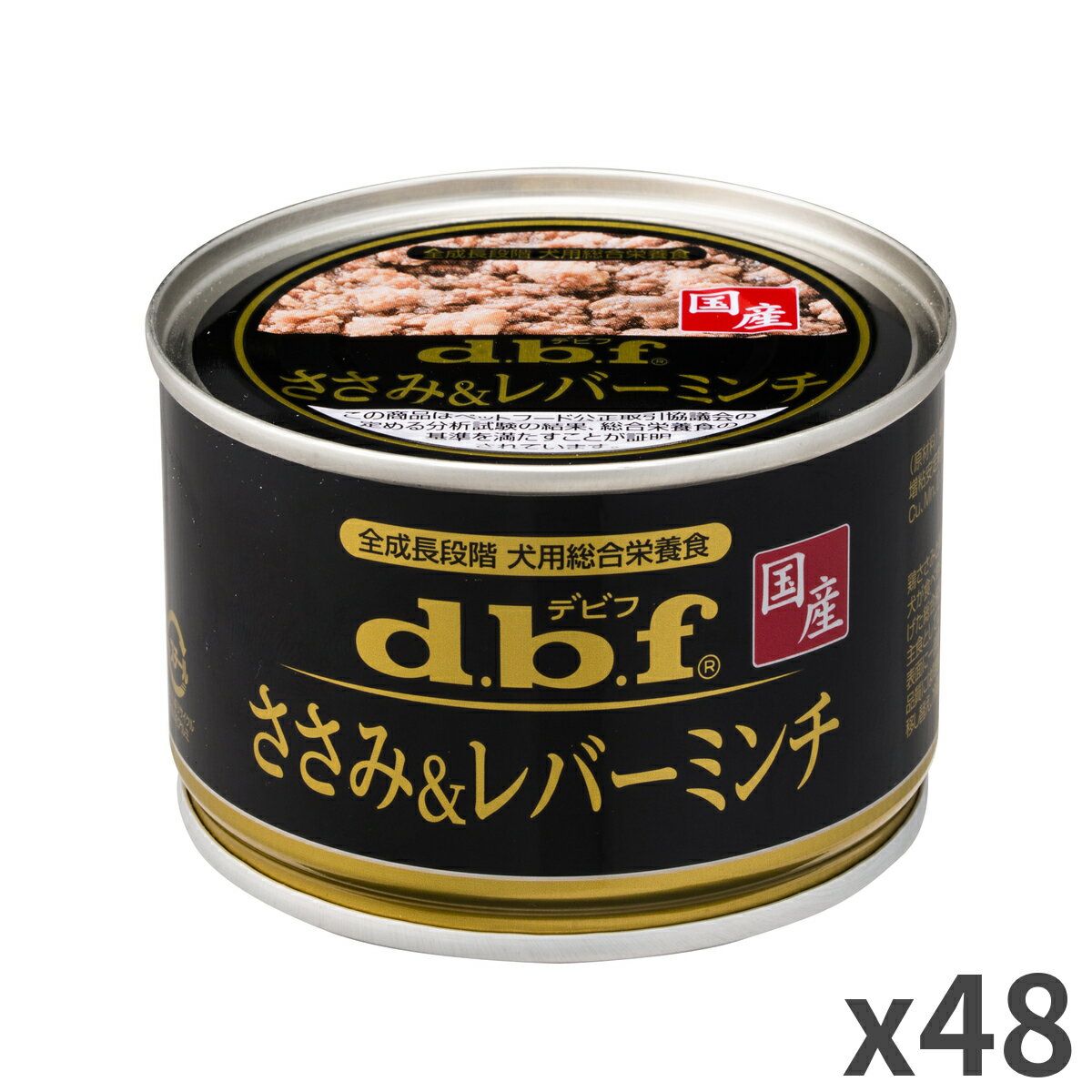 デビフペット ささみ&レバーミンチ 犬用 ドッグフード ウェット 150g ×48缶入のサムネイル