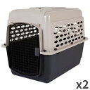 ペットメイト バリケンネル 30-50lbs (13.5-22.7kg) 犬用 トープ/ブラック ×2台入
