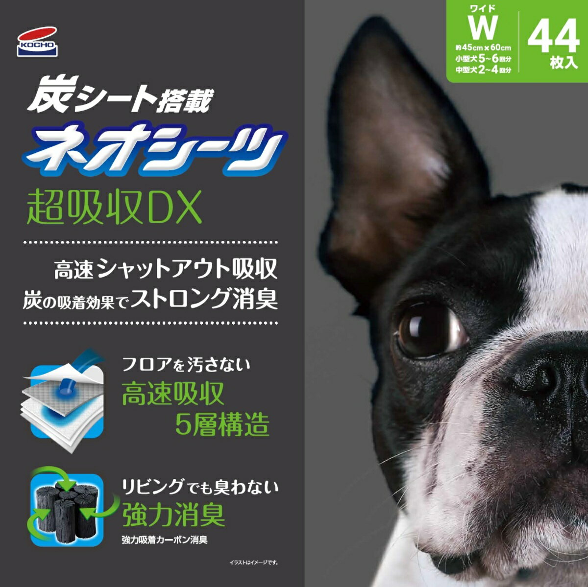 コーチョー ネオシーツ 超吸収DX 炭シート搭載 ワイド 犬