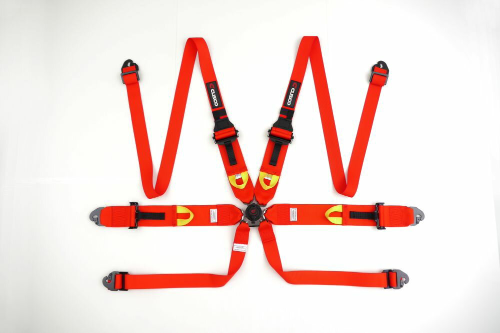 クスコ レーシングハーネス 6-Point FHR 赤 00B CRH N6HRD