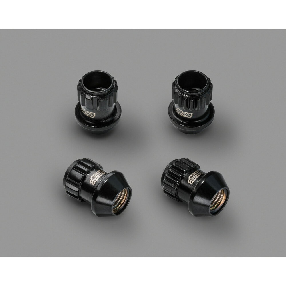 無限 レーシングロックナット 4本入り キーアダプター同梱 M12×P1.5 L=28mm 無限ロゴ入りブラック 08184XG8K2S0BL