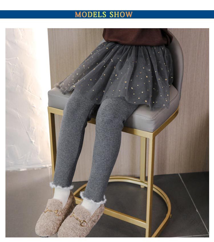 子供服 女の子 スカッツ スカート付き レギンス スパッツ 秋冬 裏起毛 保温 伸縮性 防寒対策 ふんわり チュチュスカート ウエストゴム カジュアル キッズ服 通園 通学 発表会 フォーマル お洒落 送料無料 3